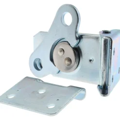 Draw Door Latch: 2-3/4" OAW, 0.67" OAH, Steel, Zinc Plate & Bright Chromate Dip