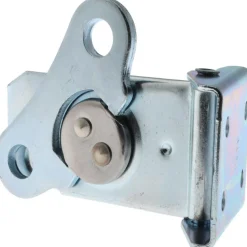 Draw Door Latch: 2-3/4" OAW, 0.67" OAH, Steel, Zinc Plate & Bright Chromate Dip