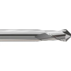 Drill Mill: 1/4" Dia, 3/4" LOC, 2 Flutes, 90 ° Point, Solid Carbide