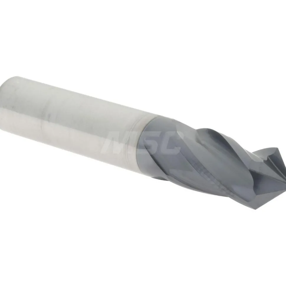 Drill Mill: 1/2" Dia, 1" LOC, 4 Flutes, 90 ° Point, Solid Carbide