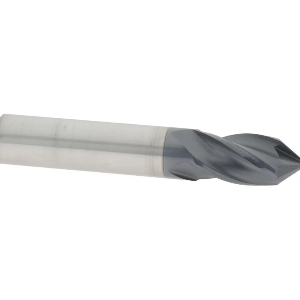Drill Mill: 1/2" Dia, 1" LOC, 4 Flutes, 90 ° Point, Solid Carbide