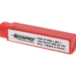 Drill Mill: 1/8" Dia, 1/2" LOC, 4 Flutes, 90 ° Point, Solid Carbide