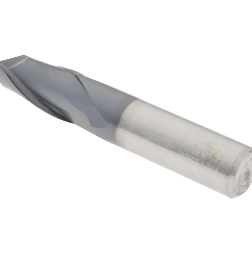 Drill Mill: 1/2" Dia, 1" LOC, 2 Flutes, 90 ° Point, Solid Carbide