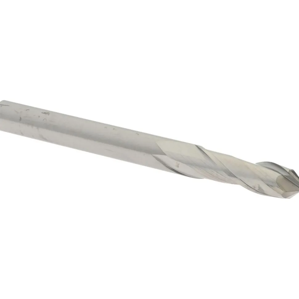 Drill Mill: 3/16" Dia, 5/8" LOC, 2 Flutes, 90 ° Point, Solid Carbide