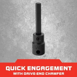 3/8" Drive, 1/4" Impact Hex Bit Socket