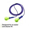 Earplugs: 28.00 dB, Foam, Cylinder, Push-In, Corded
