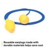 Earplugs: 25.00 dB, Plastic, Flanged, Push-In, Corded