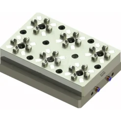 EDM Chucks: Chuck Size: 260mm x 200mm x 77.5mm; System Compatibility: Erowa ITS; Actuation Type: Pneumatic; Material: Stainless Steel