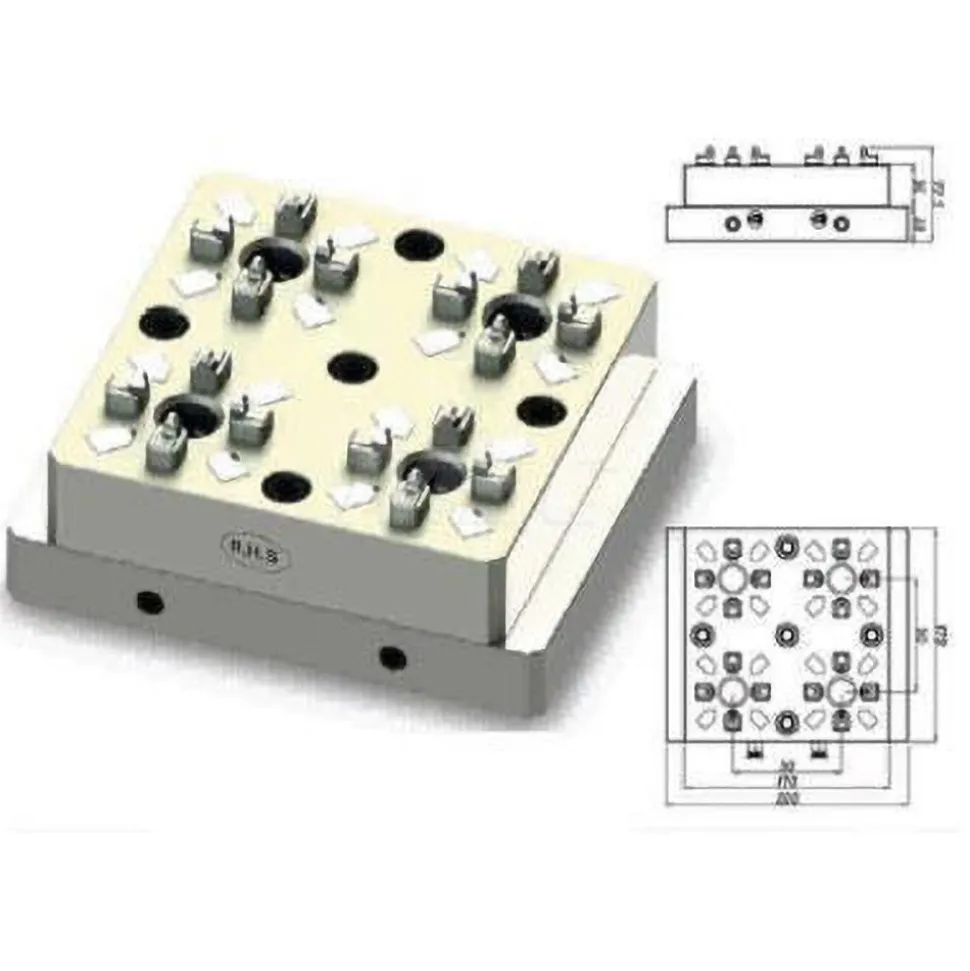 EDM Chucks: Chuck Size: 200mm x 170mm x 77.5mm; System Compatibility: Erowa ITS; Actuation Type: Pneumatic; Material: Stainless Steel