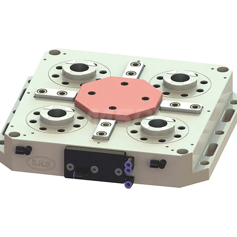 EDM Chucks: Chuck Size: 320mm x 300mm x 64.2mm; System Compatibility: Erowa UPC; Actuation Type: Pneumatic; Material: Stainless Steel