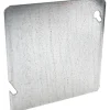 Electrical Box Cover: Steel, 4-11/16" Wide