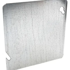 Electrical Box Cover: Steel, 4-11/16" Wide