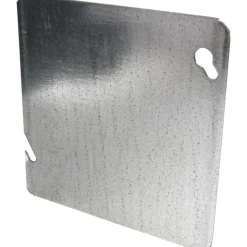 Electrical Box Cover: Steel, 4-11/16" Wide