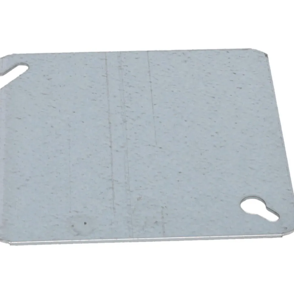 Electrical Box Cover: Steel, 4" Wide