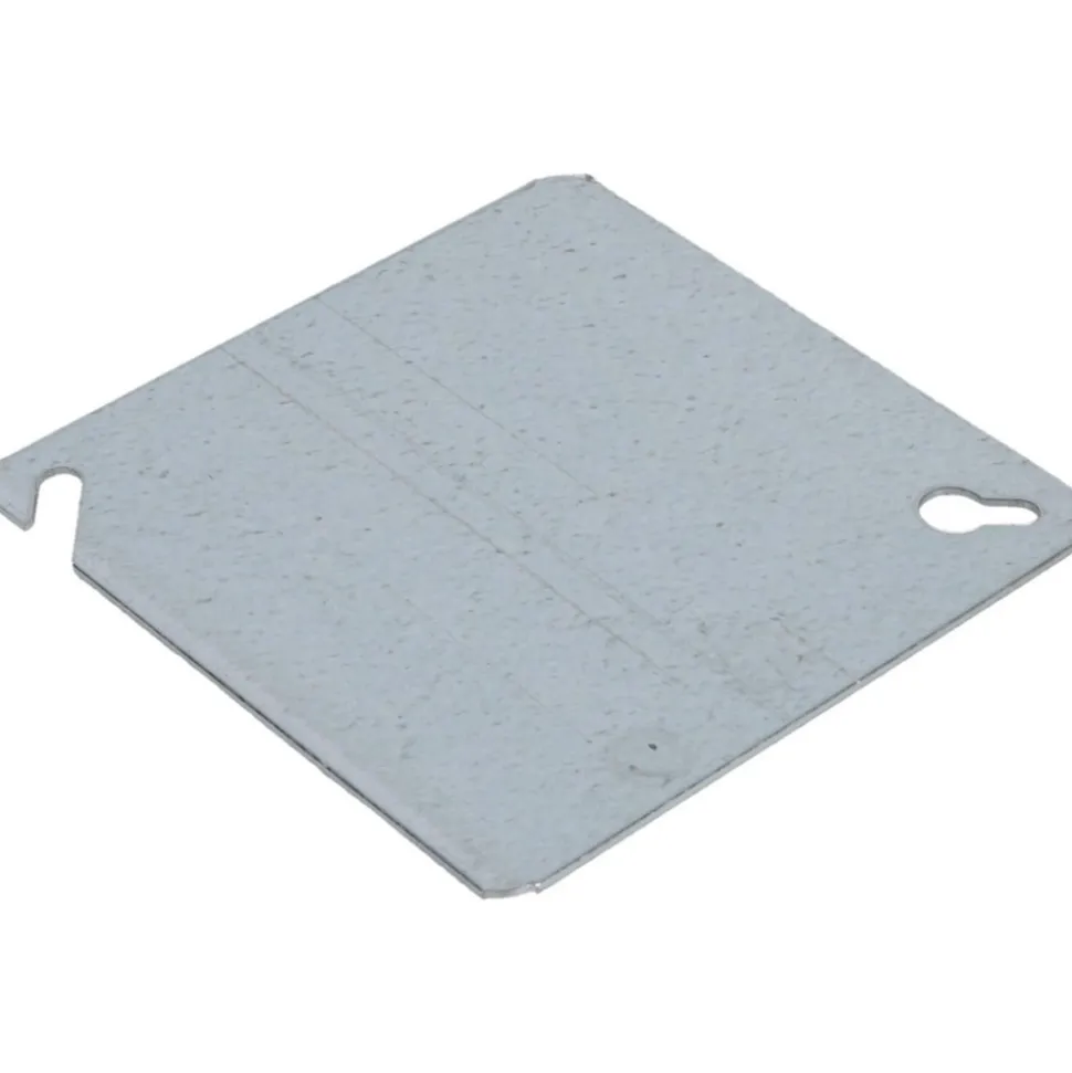 Electrical Box Cover: Steel, 4" Wide