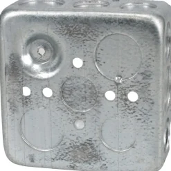 Electrical Junction Box: Steel, Square, 4