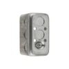 Electrical Outlet Box: Steel, Rectangle, 4" OAH, 2-1/8" OAW, 2-1/8" OAD, 1 Gang