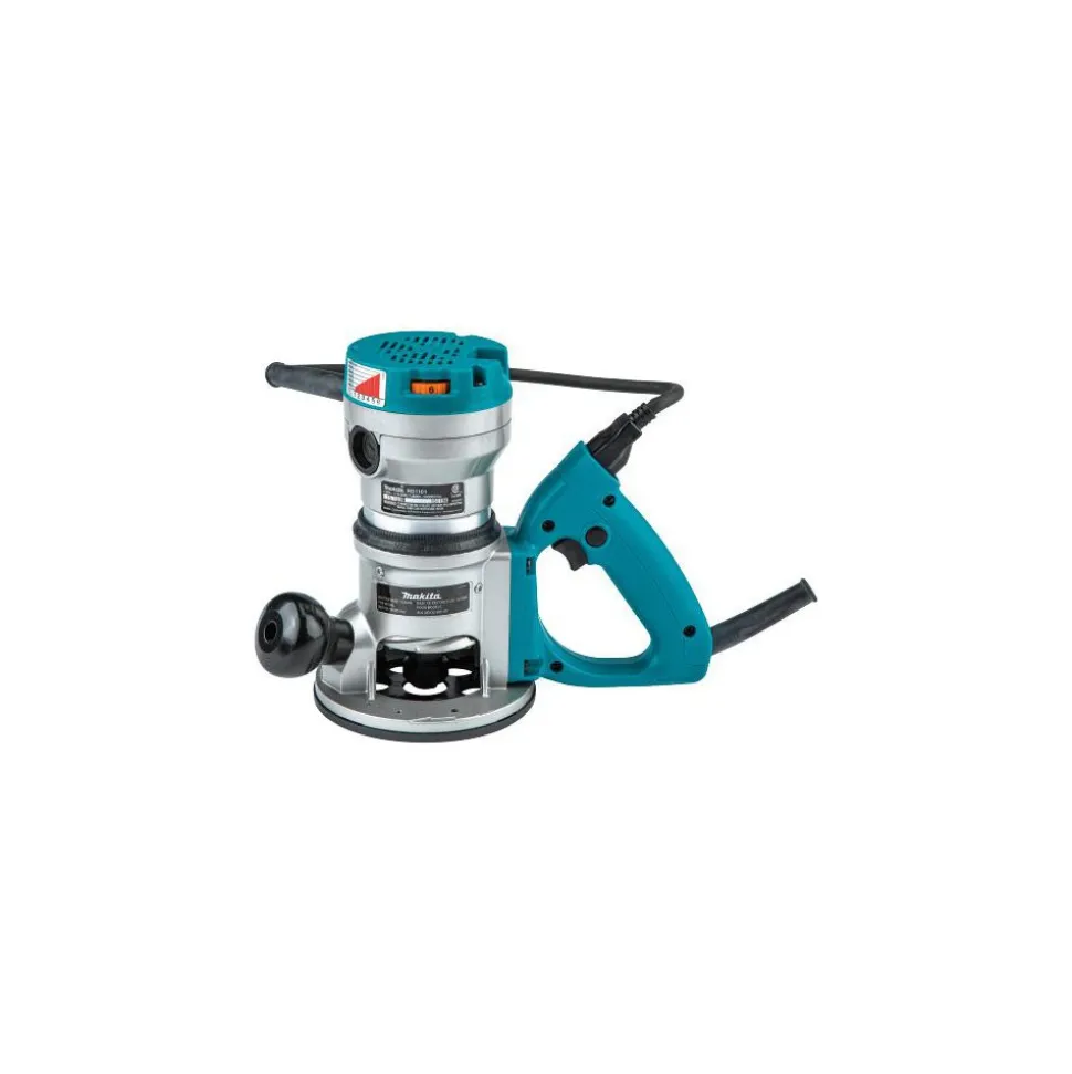 Electric D-Handle Router: 1/2 & 1/4" Collet, 2.25 hp, 8000-24000 RPM