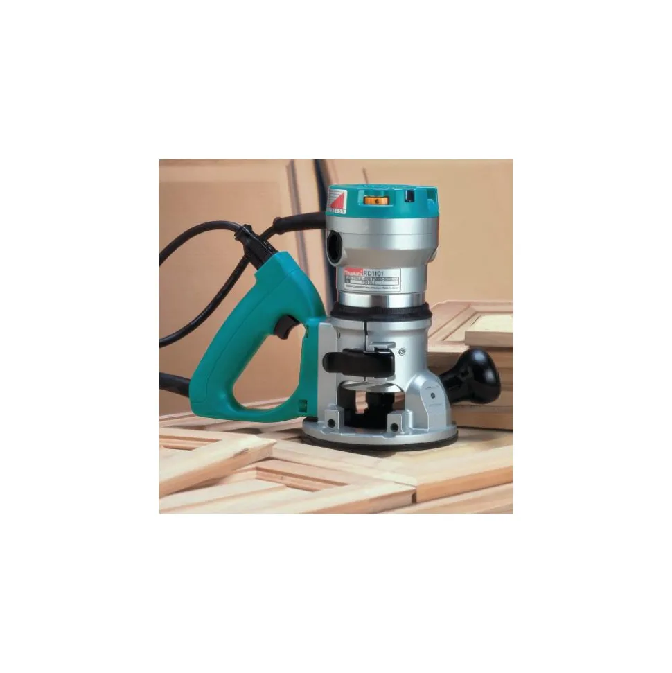 Electric D-Handle Router: 1/2 & 1/4" Collet, 2.25 hp, 8000-24000 RPM