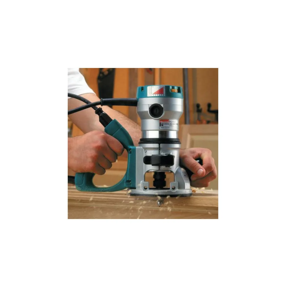 Electric D-Handle Router: 1/2 & 1/4" Collet, 2.25 hp, 8000-24000 RPM