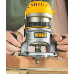 Electric Fixed Base Router: 1/2 & 1/4" Collet, 6.0000" Base Dia, 1.75 hp, 24500 RPM