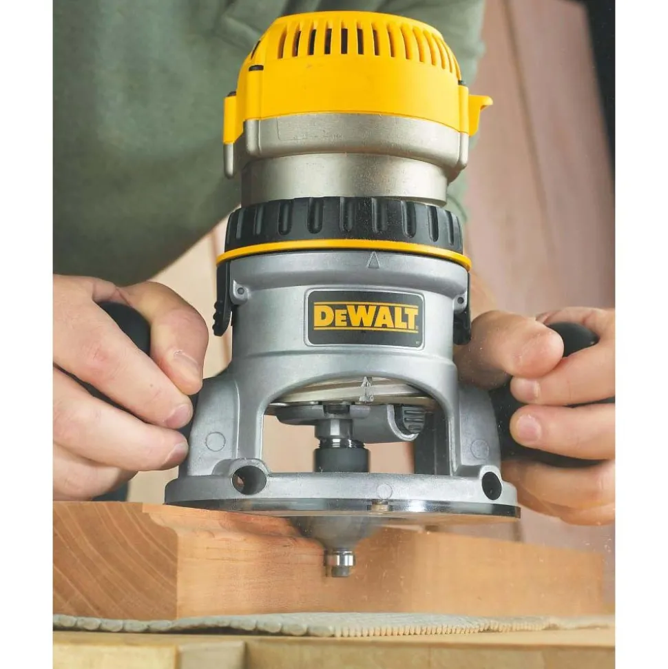 Electric Fixed Base Router: 1/2 & 1/4" Collet, 2.25 hp, 8000-24000 RPM