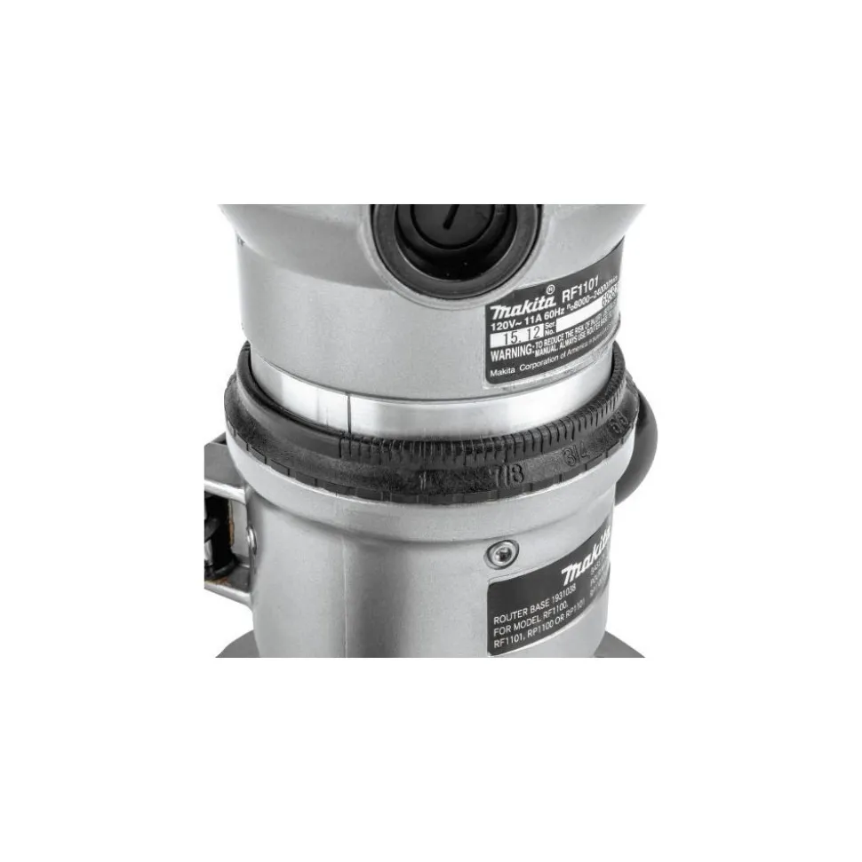 Electric Fixed Base Router: 1/2 & 1/4" Collet, 2.25 hp, 8000-24000 RPM