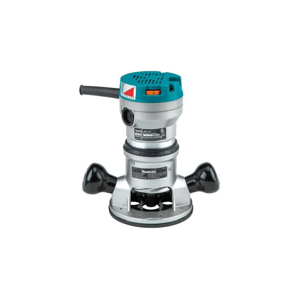 Electric Fixed Base Router: 1/2 & 1/4" Collet, 2.25 hp, 8000-24000 RPM