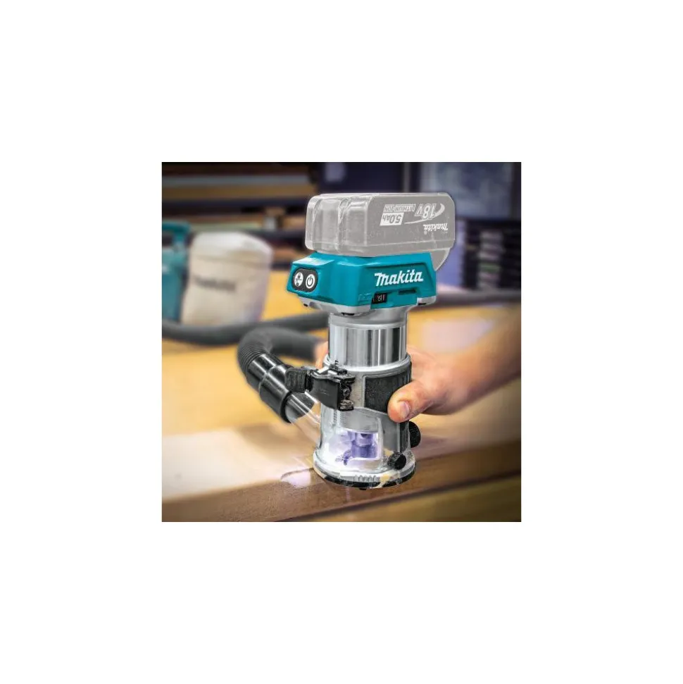 Electric Fixed Base Router: 1/4 & 3/8" Collet, 1.25 hp, 30000 RPM