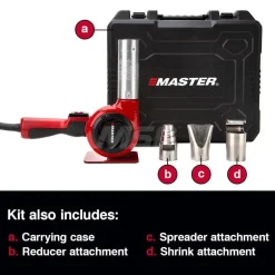 Electric Heat Gun Kit: 130 to 1,200° F, 27 CFM