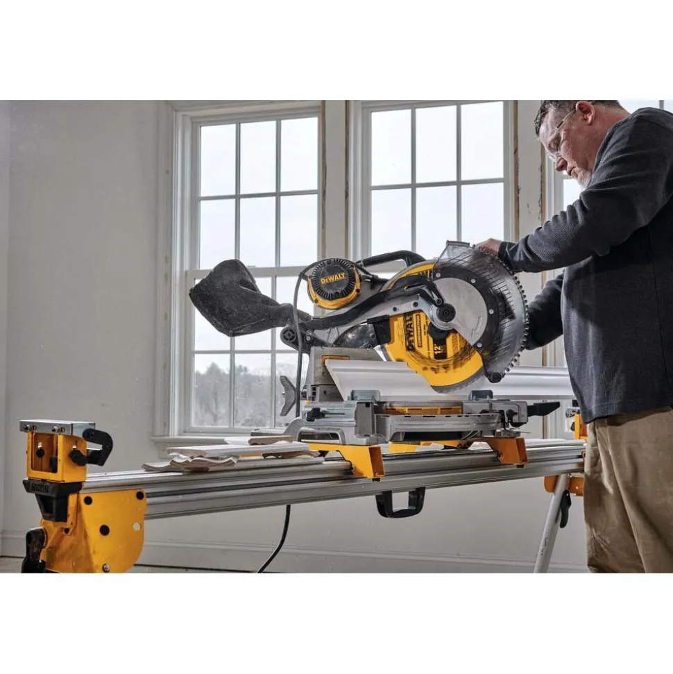 Electric Miter Saw: 12" Blade, 5/8 or 1" Arbor