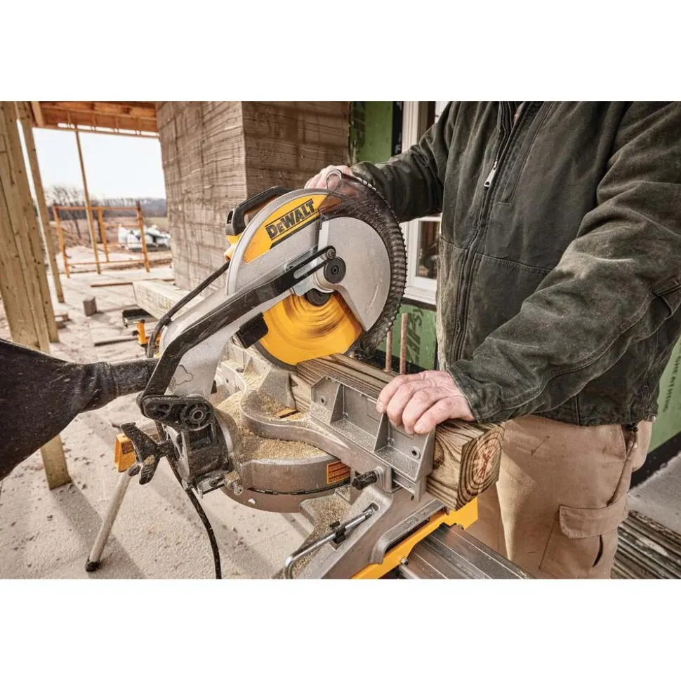 Electric Miter Saw: 12" Blade, 5/8 or 1" Arbor