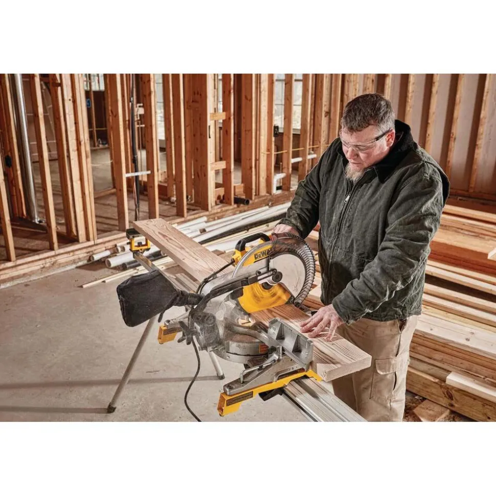 Electric Miter Saw: 12" Blade, 5/8 or 1" Arbor