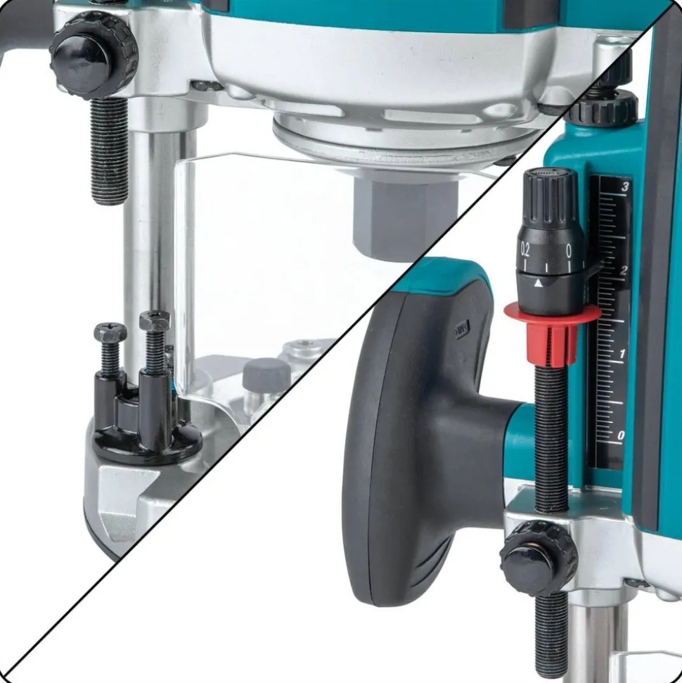Electric Plunge Base Router: 1/2 & 1/4" Collet, 3.25 hp