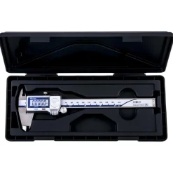 Electronic Caliper: 150.00 mm, 6", 0.01 mm, 0.0005" Resolution, +/-0.02 mm, +/-0.0010" Accuracy, Stainless Steel