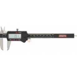 Electronic Caliper: 150.00 mm, 6", 0.0100 mm, 0.0005" Resolution, +/-0.04 mm, +/-0.0015" Accuracy, Stainless Steel