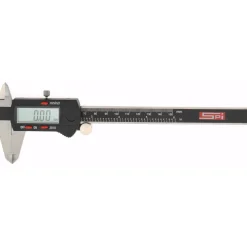 Electronic Caliper: 150.00 mm, 6", 0.0100 mm, 0.0005" Resolution, +/-0.04 mm, +/-0.0015" Accuracy, Stainless Steel