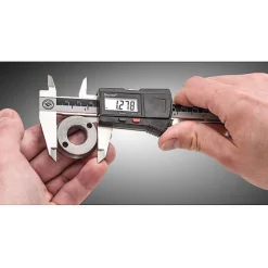 Electronic Caliper: 150.00 mm, 6", 0.01 mm, 0.0005" Resolution, +/-0.02 mm, +/-0.0010" Accuracy, Stainless Steel