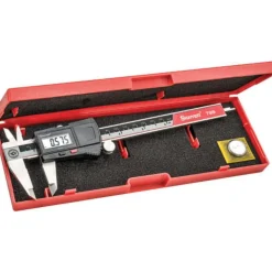 Electronic Caliper: 150.00 mm, 6", 0.01 mm, 0.0005" Resolution, +/-0.02 mm, +/-0.0010" Accuracy, Stainless Steel