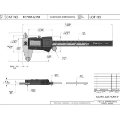 Electronic Caliper: 150.00 mm, 6