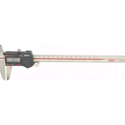 Electronic Caliper: 200.00 mm, 8", 0.0100 mm, 0.0005" Resolution, +/-0.03 mm, +/-0.0015" Accuracy, Calibrated, Stainless Steel
