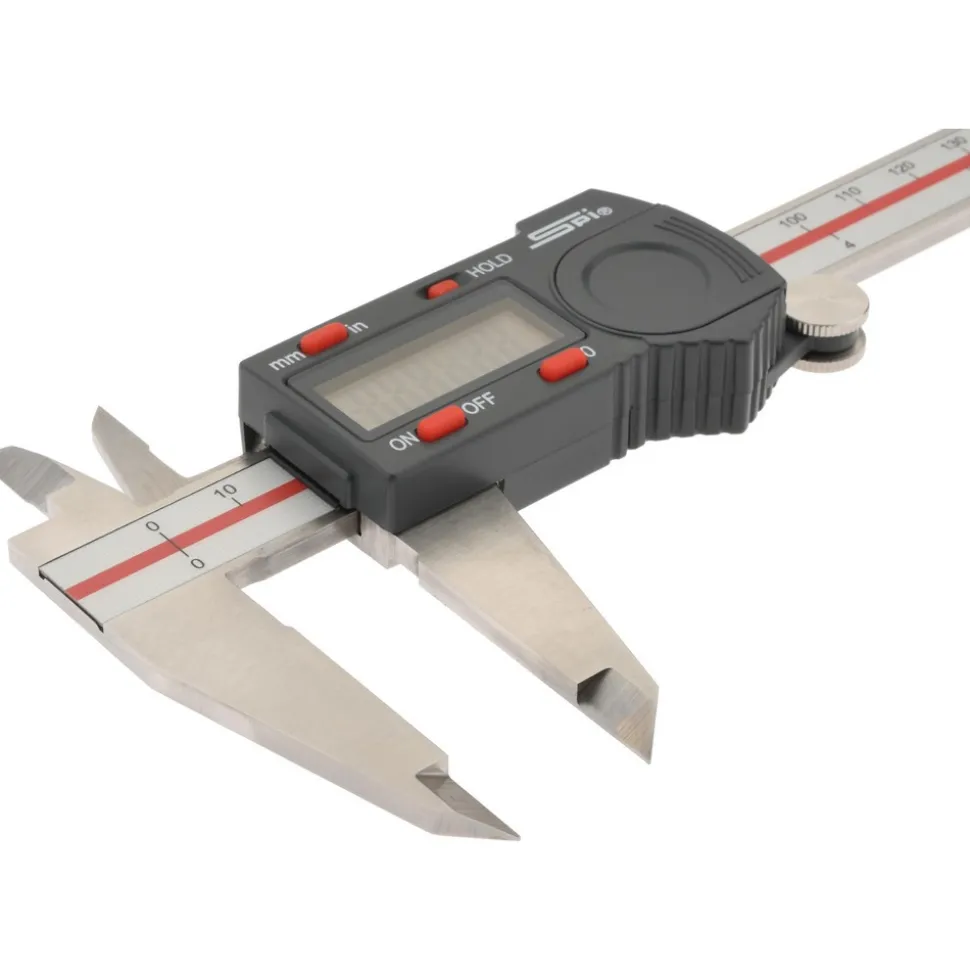 Electronic Caliper: 200.00 mm, 8", 0.0100 mm, 0.0005" Resolution, +/-0.03 mm, +/-0.0015" Accuracy, Calibrated, Stainless Steel