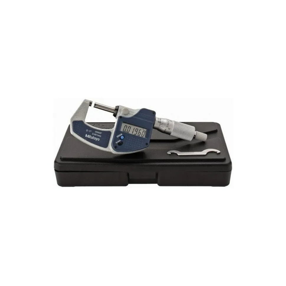 Electronic Outside Micrometer: 0.00 mm to 1", Solid Carbide Face