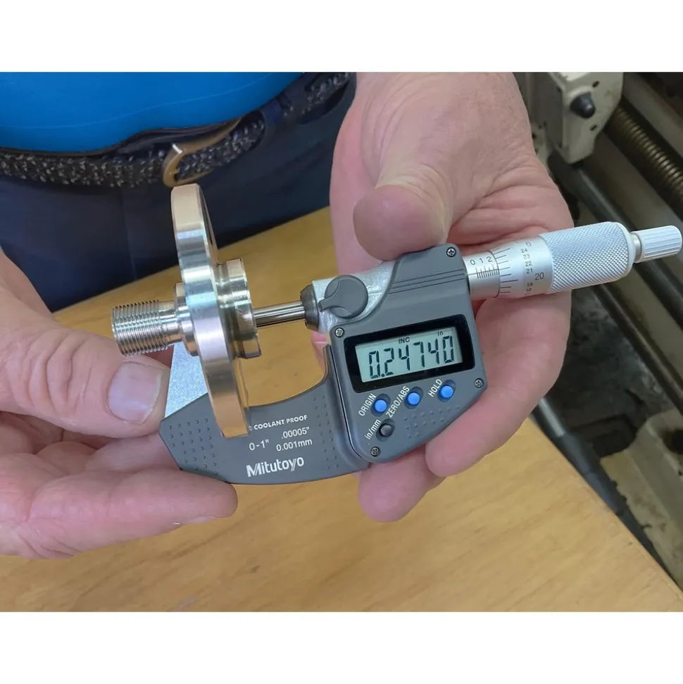 Electronic Outside Micrometer: 0.00 mm to 1", Solid Carbide Face, IP65