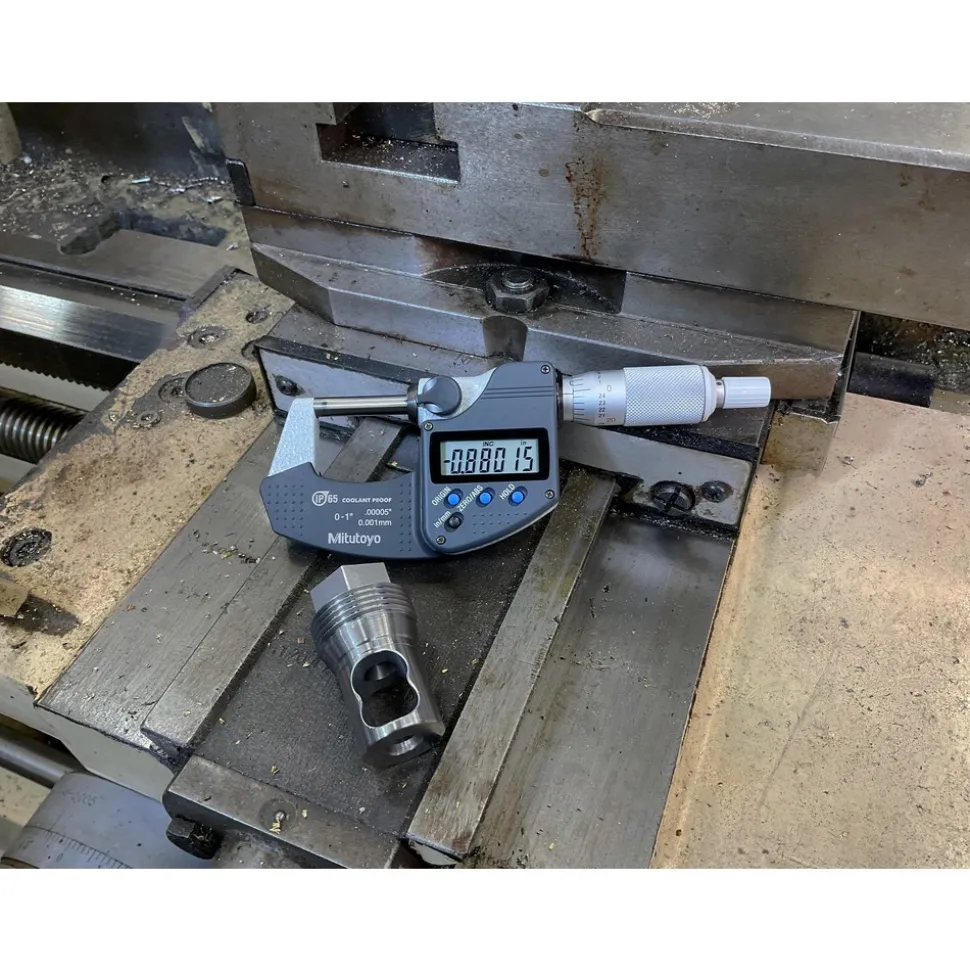 Electronic Outside Micrometer: 0.00 mm to 1", Solid Carbide Face, IP65