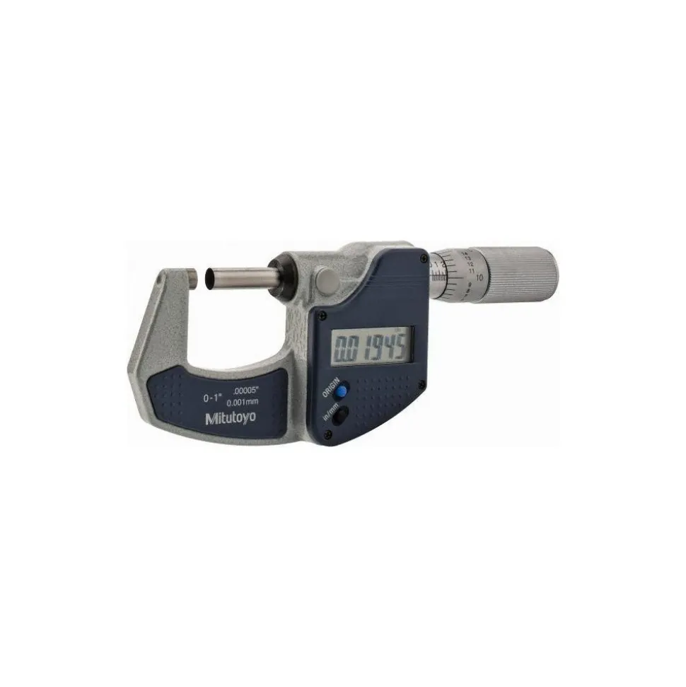 Electronic Outside Micrometer: 0.00 mm to 1", Solid Carbide Face
