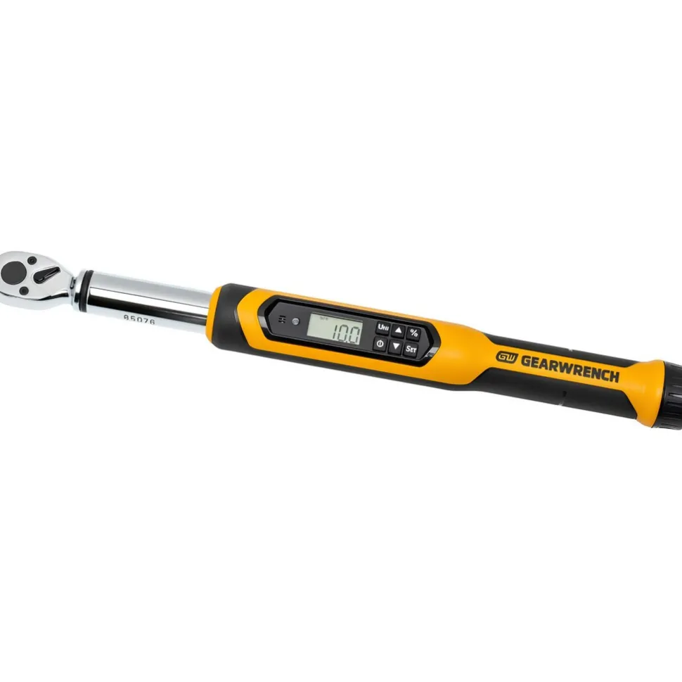 Electronic Torque Wrench: 3/8 in Drive, Square Drive