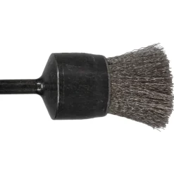 End Brushes: 1" Dia, Stainless Steel, Crimped Wire