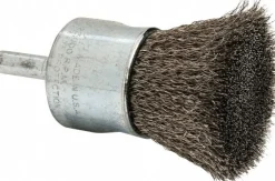 End Brushes: 1" Dia, Stainless Steel, Crimped Wire