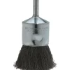 End Brushes: 1" Dia, Steel, Crimped Wire